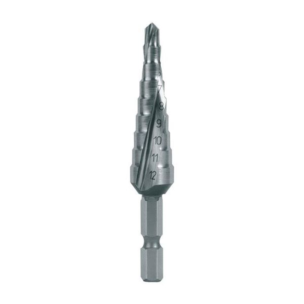 Ruko 101050-9H Trinnbor med 1/4" bitsfeste 4–12 mm
