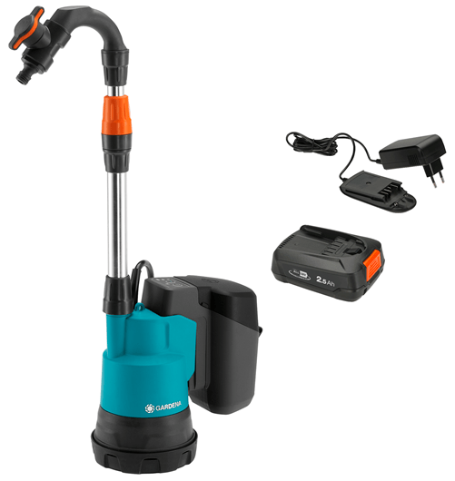 Gardena Pumpe For Regnvannstønne 2000/2 18V P4A Inkl. Batteri & Lader