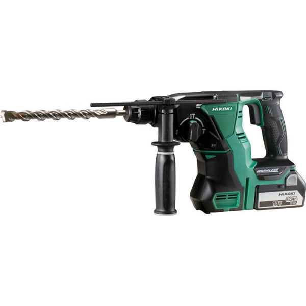 HiKOKI DH18DBL Kombihammer med 5,0Ah-batterier og lader