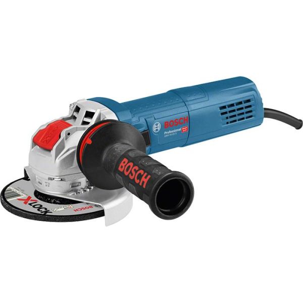 Bosch GWX 9-115 S Vinkelsliper med X-LOCK og håndverkerveske, 900 W