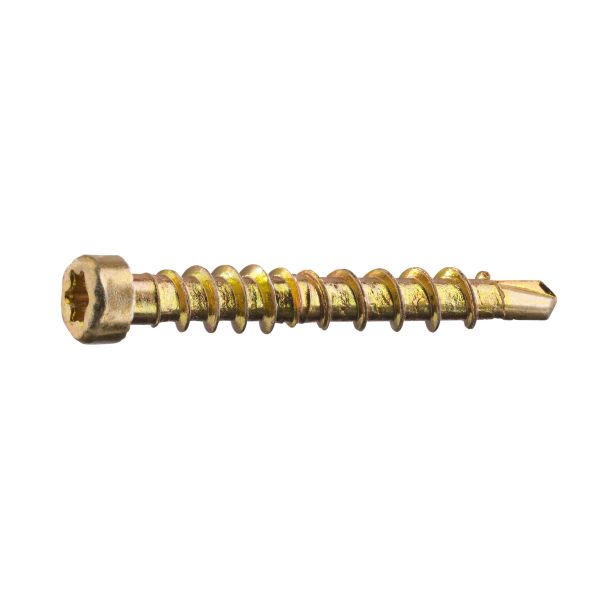 Grabber LTX28CH200 Listskrue med bits, gulkrom 3,3 x 28 mm, 200-pakning