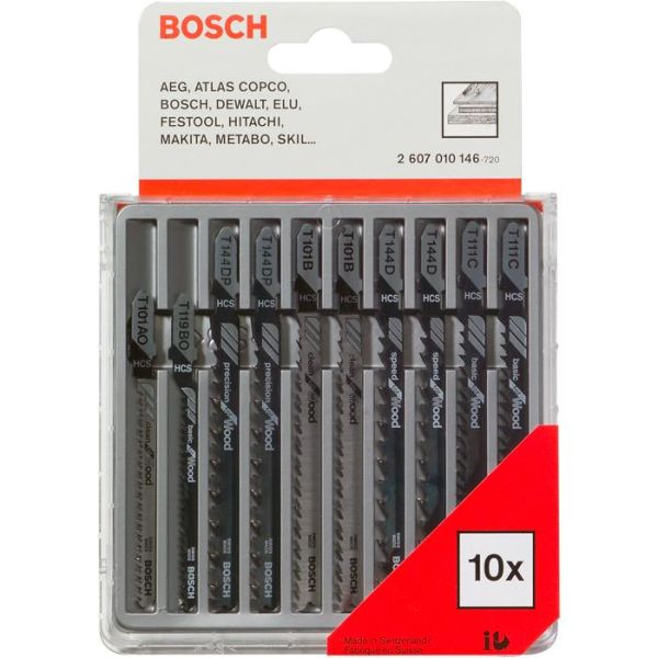 Bosch 2607010146 Plastic and Wood Stikksagsbladsett 10 deler