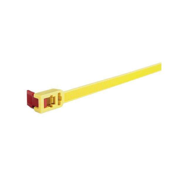 Hellermann Tyton SpeedyTie Buntebånd gult, åpningsbart, 13 x 752 mm, 5-pakning