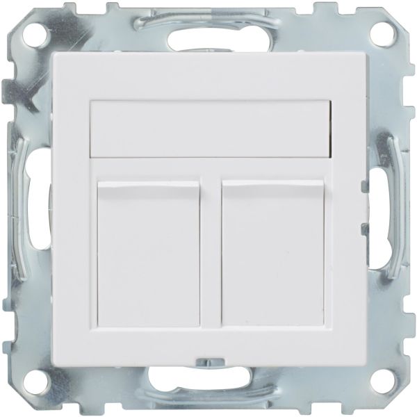 Schneider Electric Exxact 2xC6 UTP Modulæruttak 2 koblinger Plan