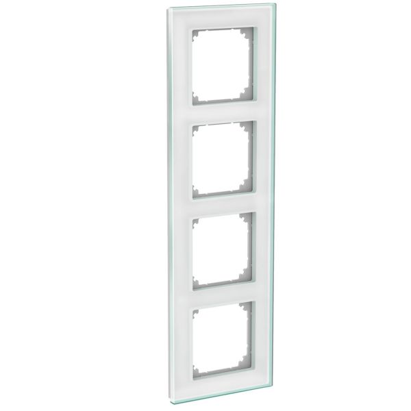 Schneider Electric WDE004038 Kombinasjonsramme glass, solid, hvit 4 rom