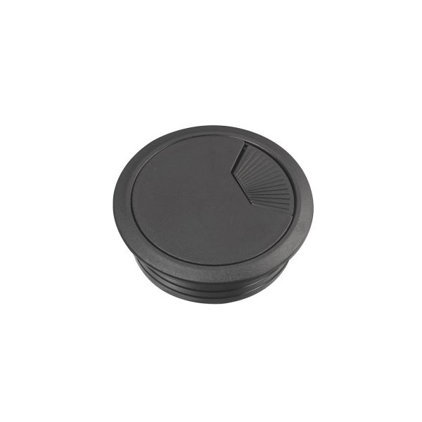 Schneider Electric Unica Kabelgjennomføring lukket, 60 mm Svart