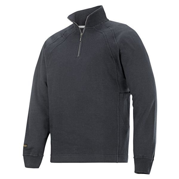 Snickers 2813 Sweatshirt stålgrå, kort glidelås XS