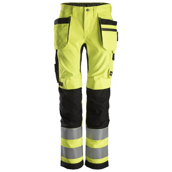 Snickers 6730 AllroundWork Arbeidsbukse varsel, gul/svart 18