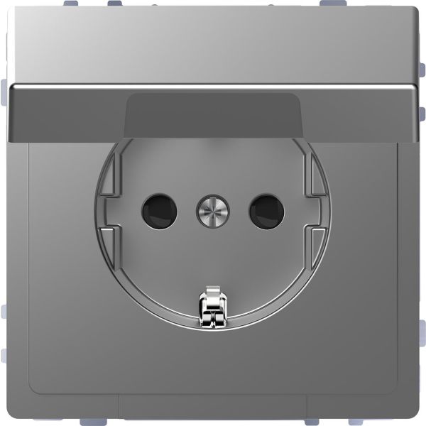 Schneider Electric MTN2310-6036 Vekkuttak 1-veis, jordet, lokk Sølv